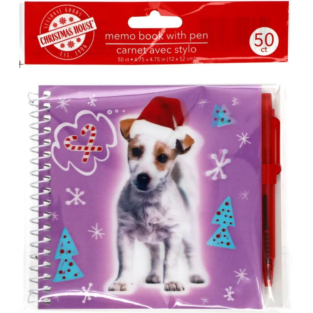 Jack Russell Puppy Holographic Notebook and Pen